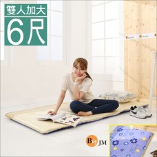 BuyJM 冬夏兩用三折鋪棉雙人加大6尺床墊(6x6尺)/學生床墊BE002-6