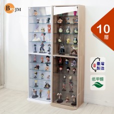 BuyJM MIT低甲醛強化玻璃高164.5cm直立十層展示櫃/公仔櫃/置物櫃模型櫃/玻璃櫃BO062-4