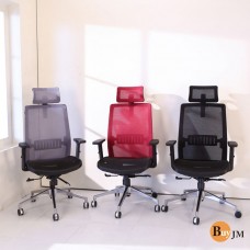 BuyJM 曼尼全網附頭枕機能鋁腳辦公椅/電腦椅/主管椅CH607