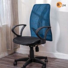BuyJM 典雅緹花椅背全網扶手辦公椅/電腦椅/主管椅/電競椅CH309