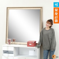 BuyJM 新古典浮雕穿衣鏡/壁鏡/浴鏡/玄關鏡(120x120公分)MR024